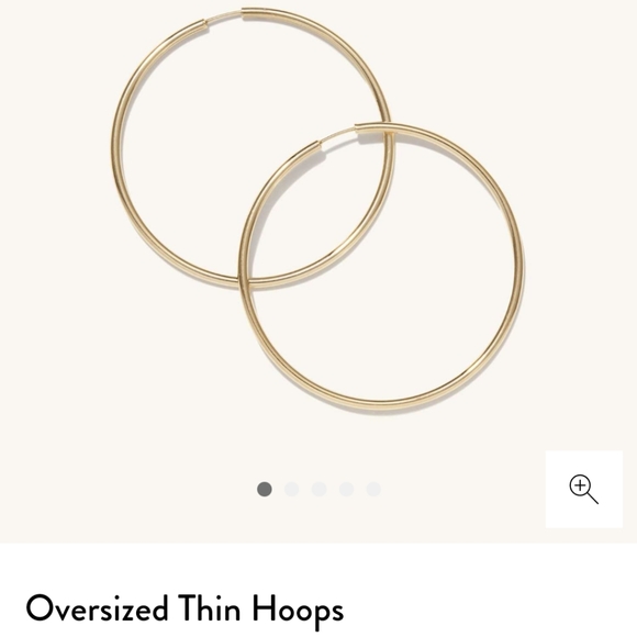 Mejuri 14K yellow gold Oversized Thin Hoops - Picture 1 of 6
